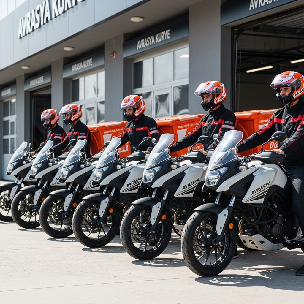 Avrasya Kurye motosiklet filosu toplu çekim