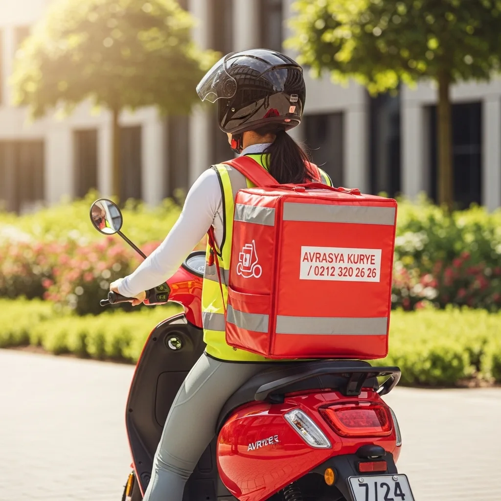 Sessiz elektrikli scooter ile kampüs içi AVRASYA KURYE teslimatı