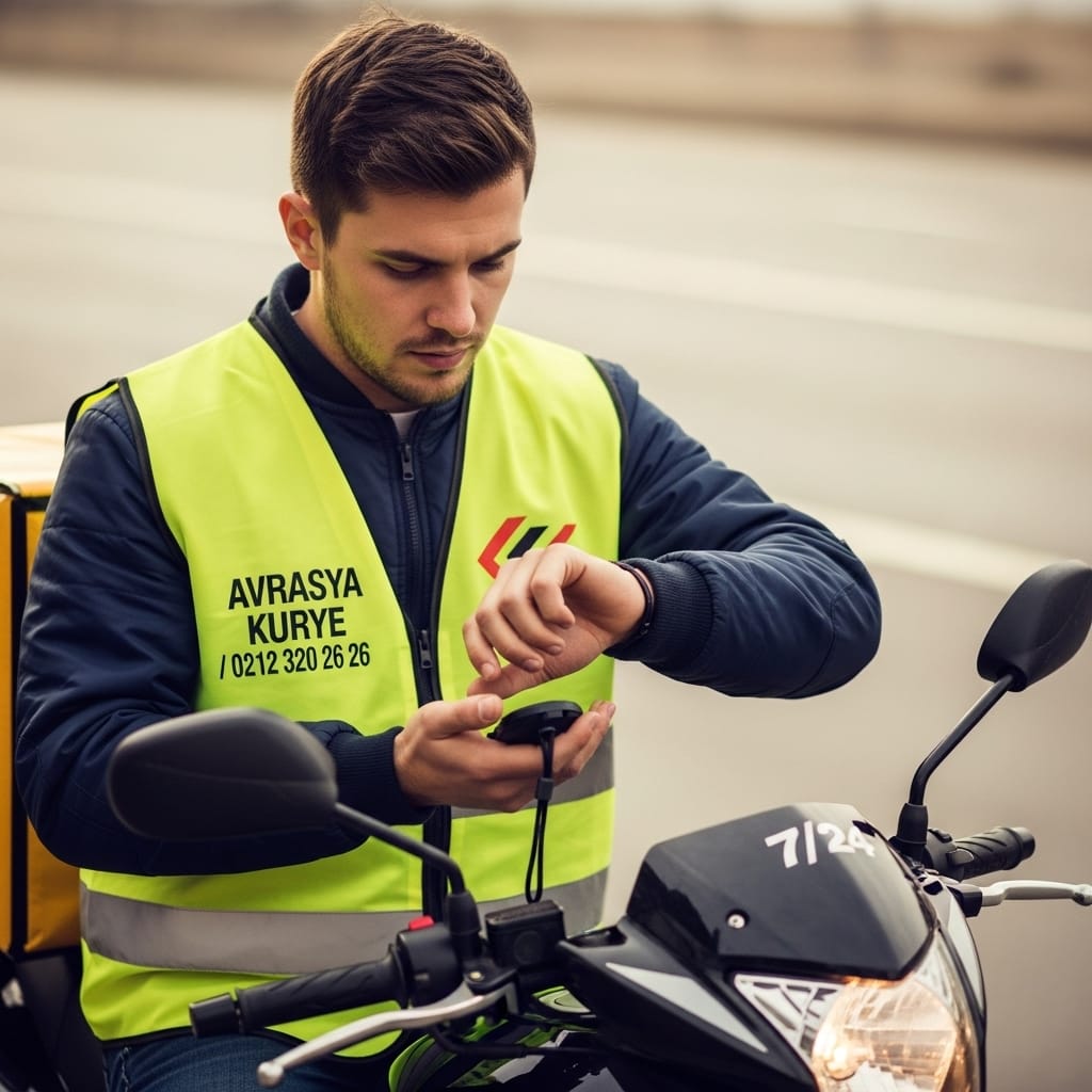 Kronometreyle yola çıkan AVRASYA KURYE ekspres moto kurye