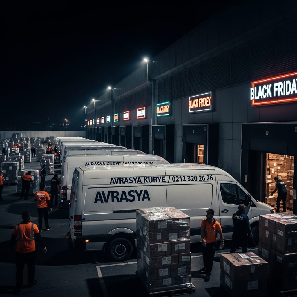 Black Friday yoğunluğunda sevkiyata hazırlanan Avrasya Kurye filosu