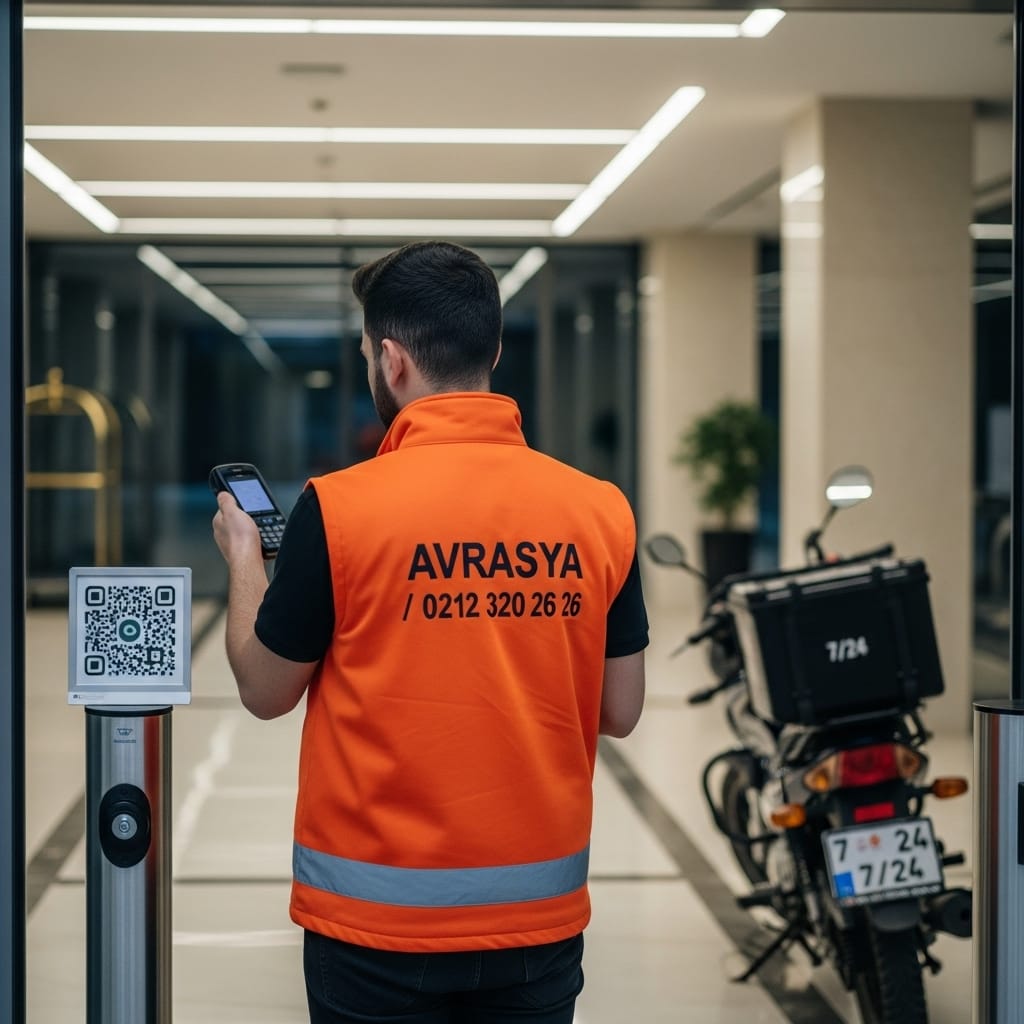 Güvenlik bankosunda QR kodlu AVRASYA KURYE VIP teslimatı