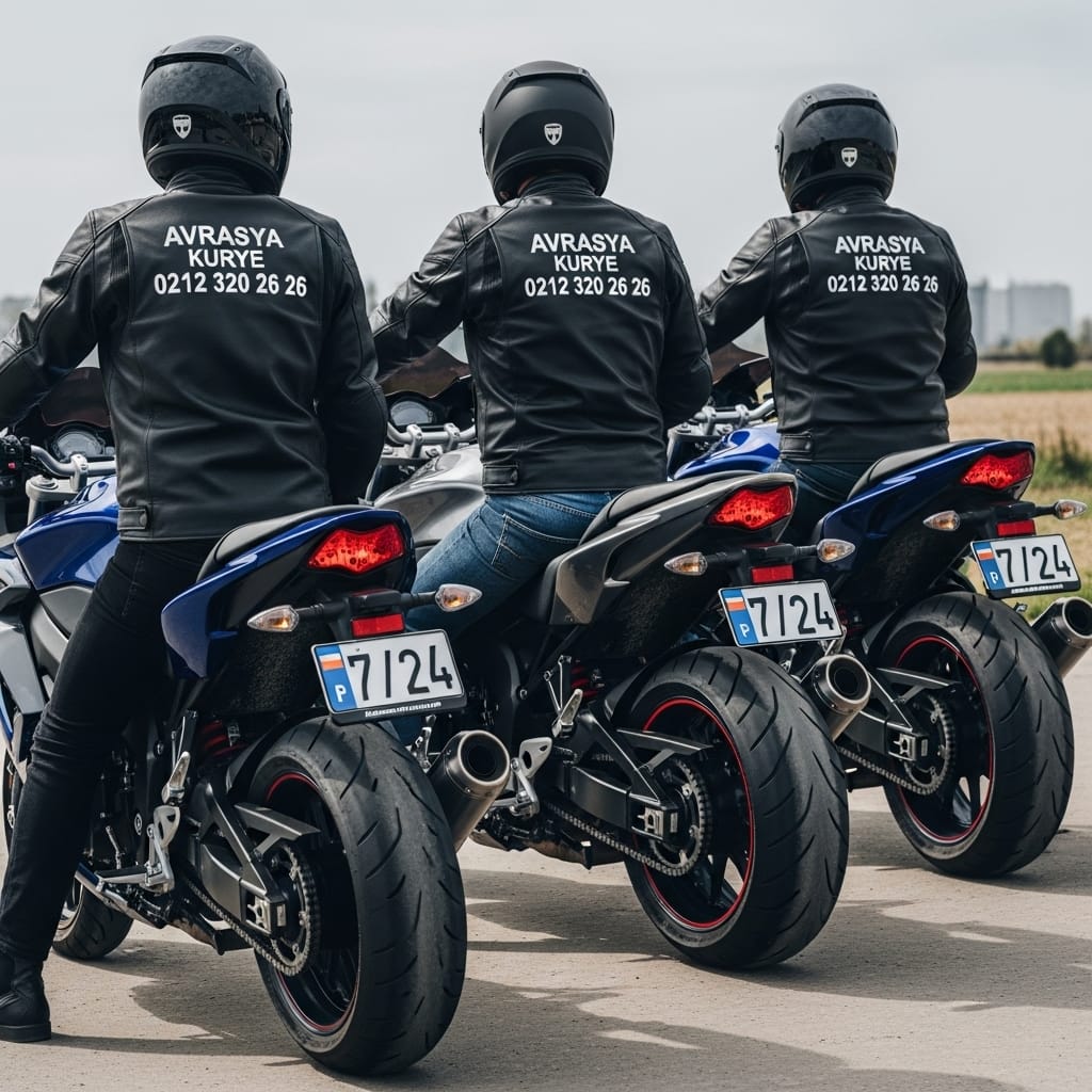 VIP görevli yüksek cc motosiklet filosu, marka logolu