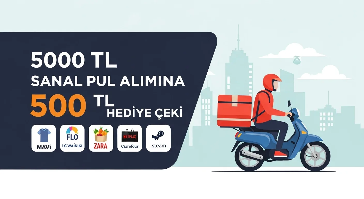 5 000 TL’lik Sanal Pul Alımına 500 TL Hediye Çeki – Nasıl Yararlanırsınız?